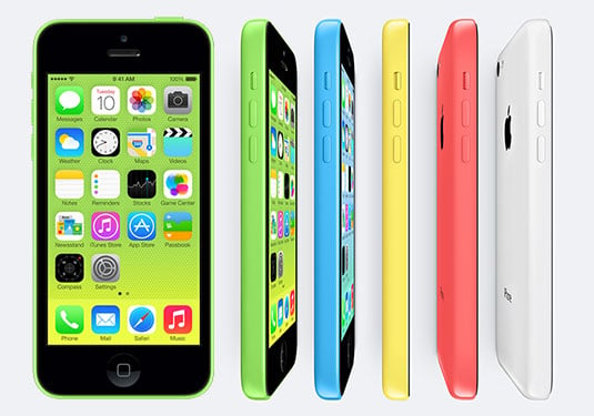Photo of Apple iPhone 5C in a range of colors