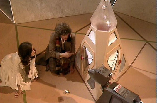 Screenshot from Doctor Who serial 'The Armageddon Factor'