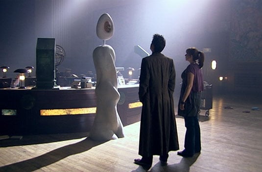 Screenshot from Doctor Who serial 'Silence in the Library'