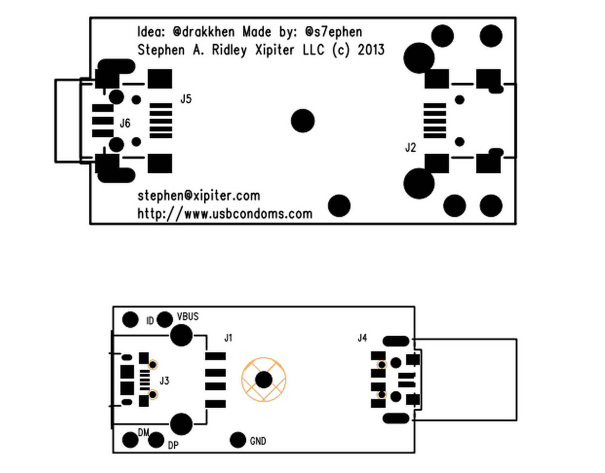 The design of the USB Condom