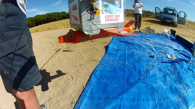 An image from the GoPro before the launch