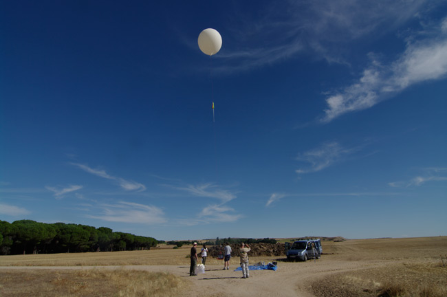 The balloon just before launch