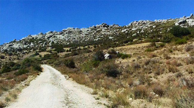 A view of the dirt track, as seen from the recovery van