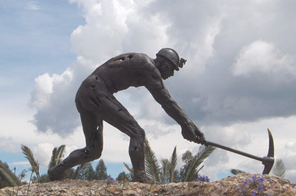 Miner sculpture