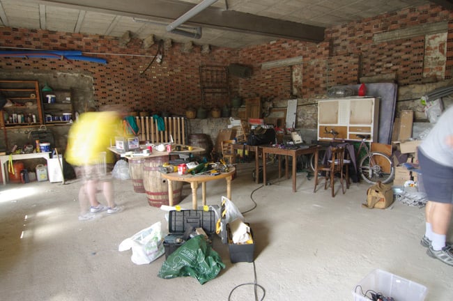 The interior of the temporary LOHAN workshop
