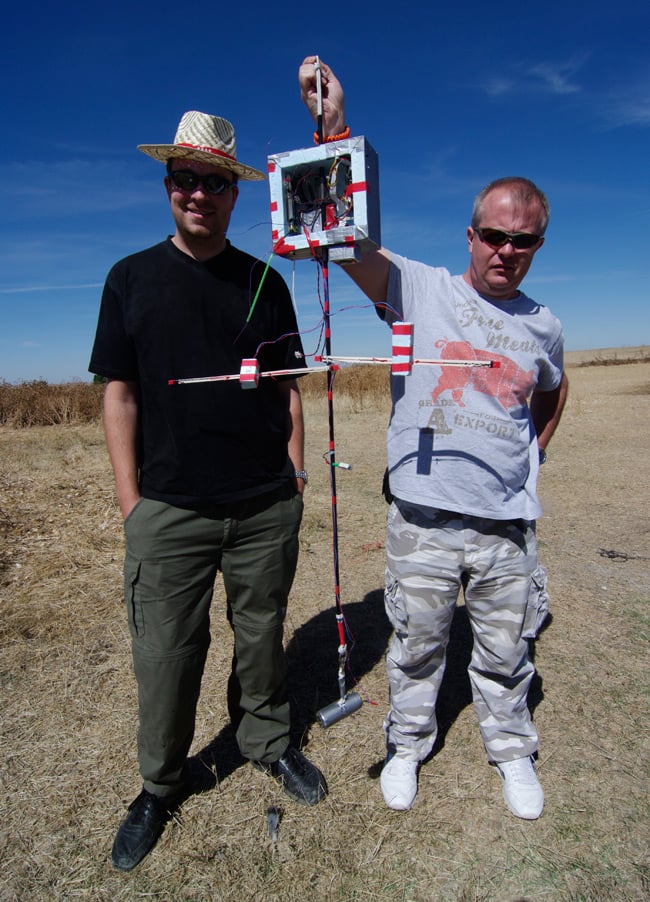Rob and Paul with the recovered payload