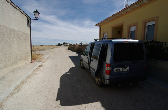 The pursuit van parked up as we wait to see where the payload's headed