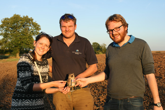 MARSBalloon team member Claire Parfitt, Simon Jacklin and Cassie rescuer Andrew Bacon