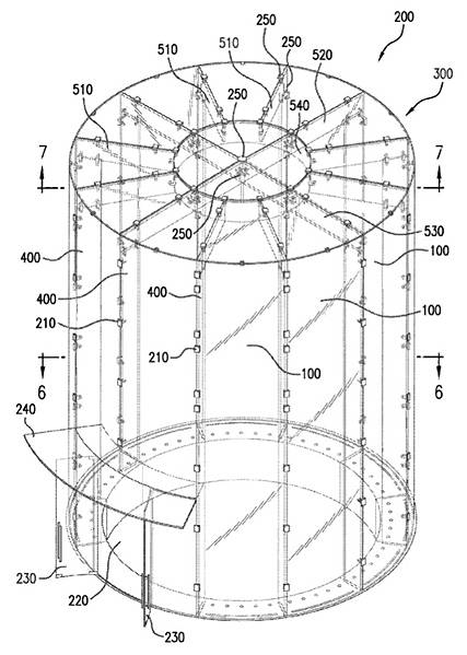 Illustration from Apple's patent for 'Glass building panel and building made therefrom'