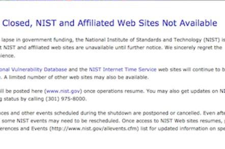 NIST Shutdown