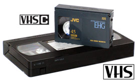 VHS and VHS-C tapes