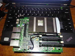 Sentinel DS6100 motherboard against Lenovo Laptop Small