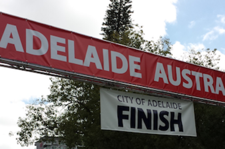 The finish line of the 2013 World Solar Challenge