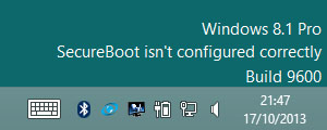 Windows 8.1 update secure boot