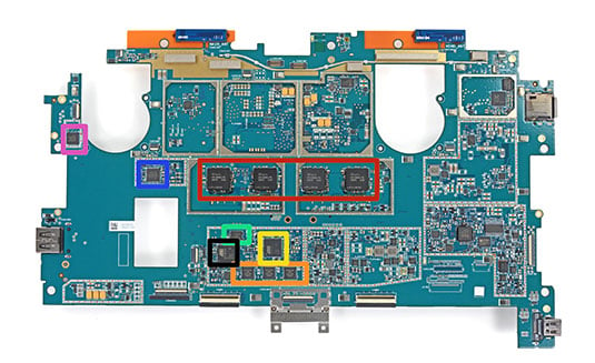 Surface Pro 2 motherboard, with RAM