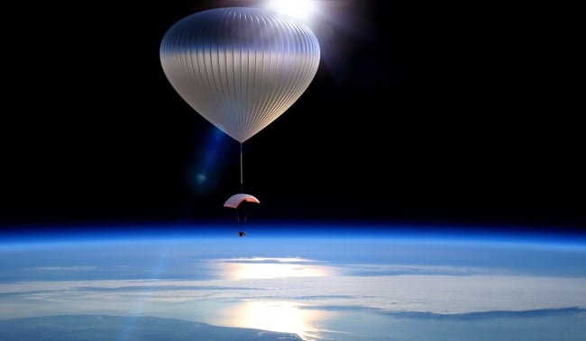 World View's balloon in space