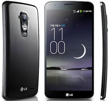 The LG G Flex curved smartphone
