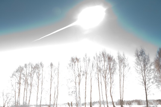 Chelyabinsk meteorite as the sun