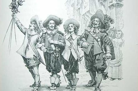 D'Artagnan and the three musketeers