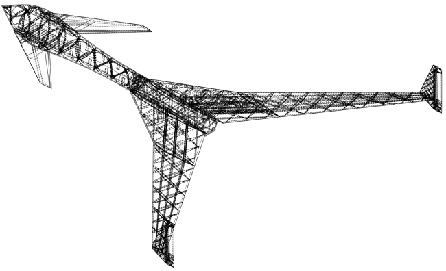 Axonometric view of the Vulture 2 spaceplane