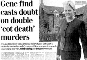 Cot death headline