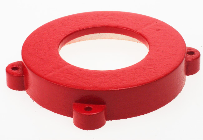 The retaining ring painted red