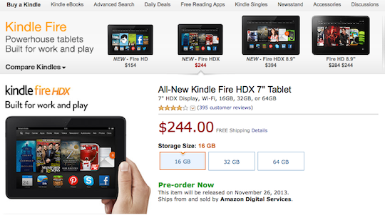 Kindle Fire Prices - America