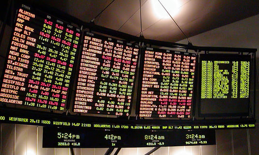 Stock ticker board