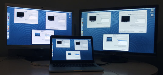 Apple MacBook Pro 13in late 2013 display mirroring with two additional screens