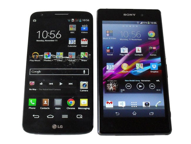 Sony Xperia Z1 vs LG G2