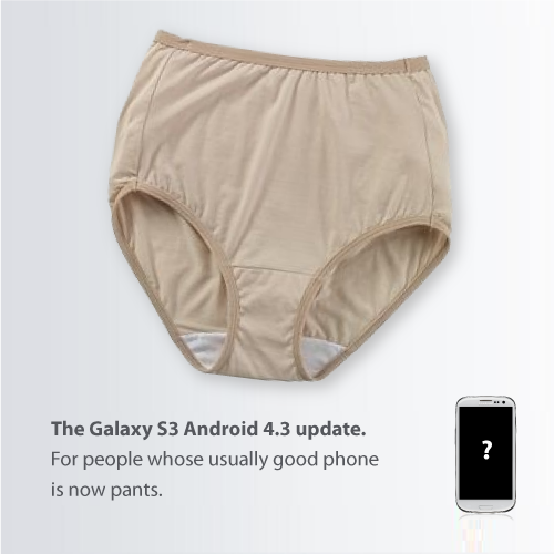 Spoof Samsung underwear advert