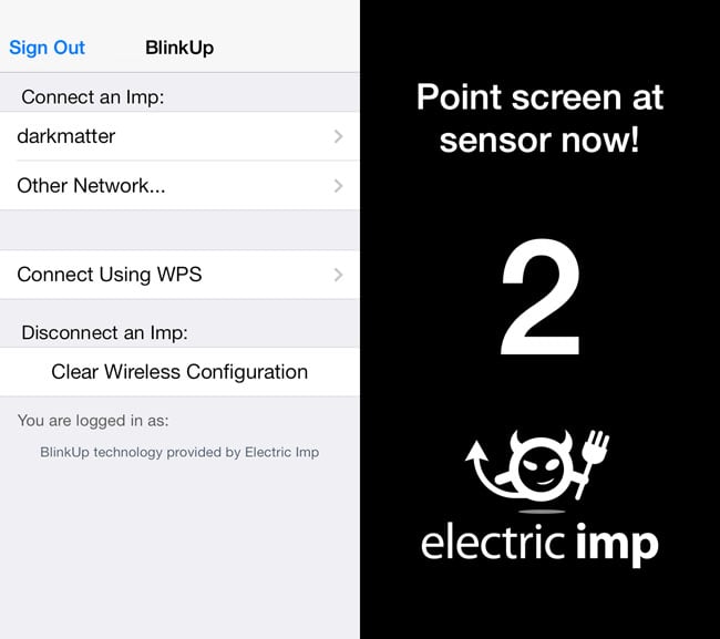 Electric Imp app