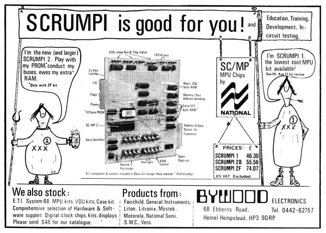 Bywood advertises Scrumpi 2