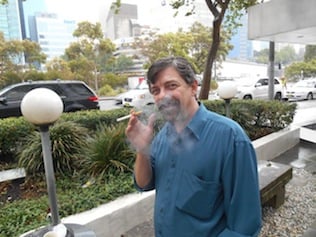 Author with e-cig