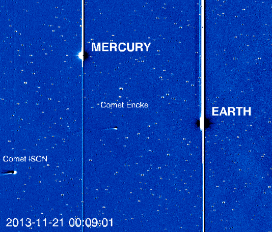 Comet Ison seen by NASA's STEREO spacecraft