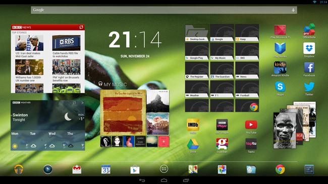 HP Slate 21 home screen