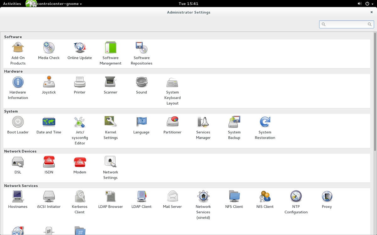 OpenSuse 13.1 Yast admin tools