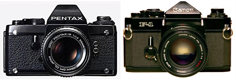 The Pentax LX and Canon F-1