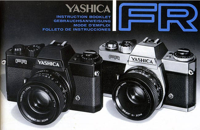 The front cover of the Yashika FR manual