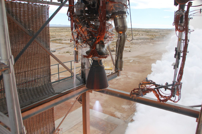 The BE-3 firing. Pic: Blue Origin