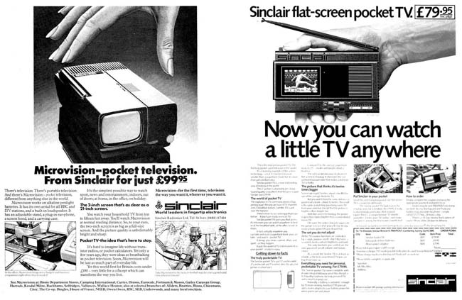 Sinclair Microvision ads