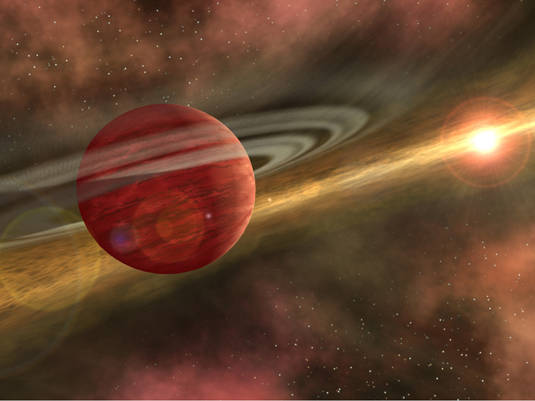 Artist's conception of exoplanet HD 106906 b