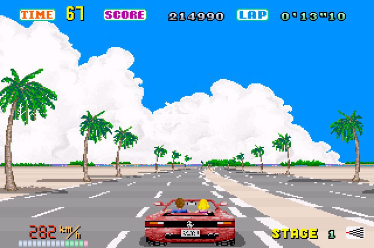 Run out. Outrun игра 1986. Outrun сега. Outrun гонка. Out Run Sega.