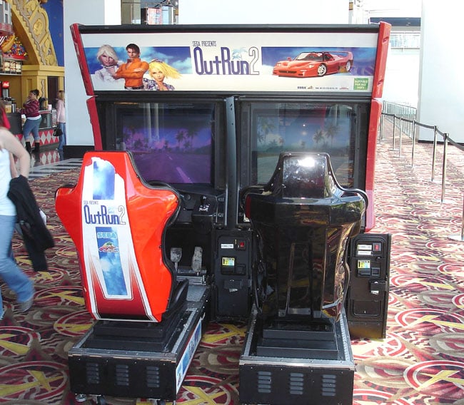 Out Run 2 arcade game cabinet