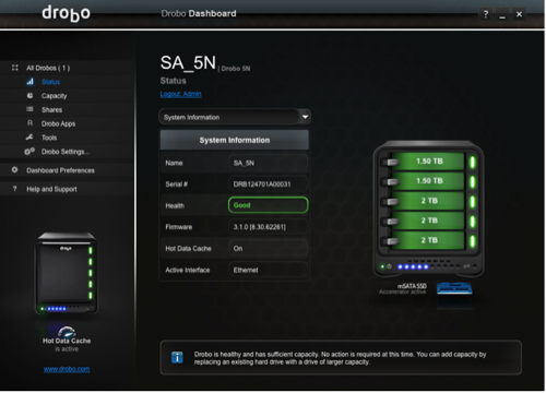 Drobo Dashboard