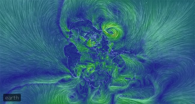 earth's Stereographic view