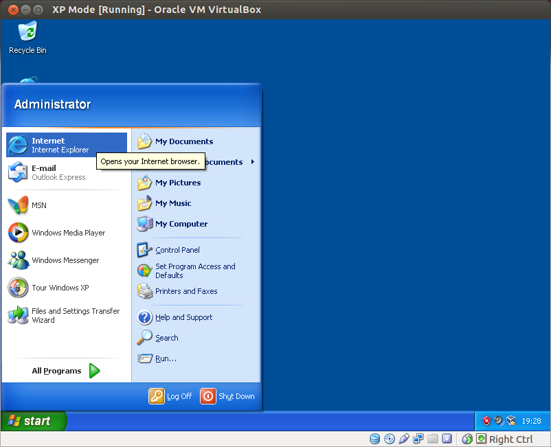 Как в virtualbox активировать windows xp