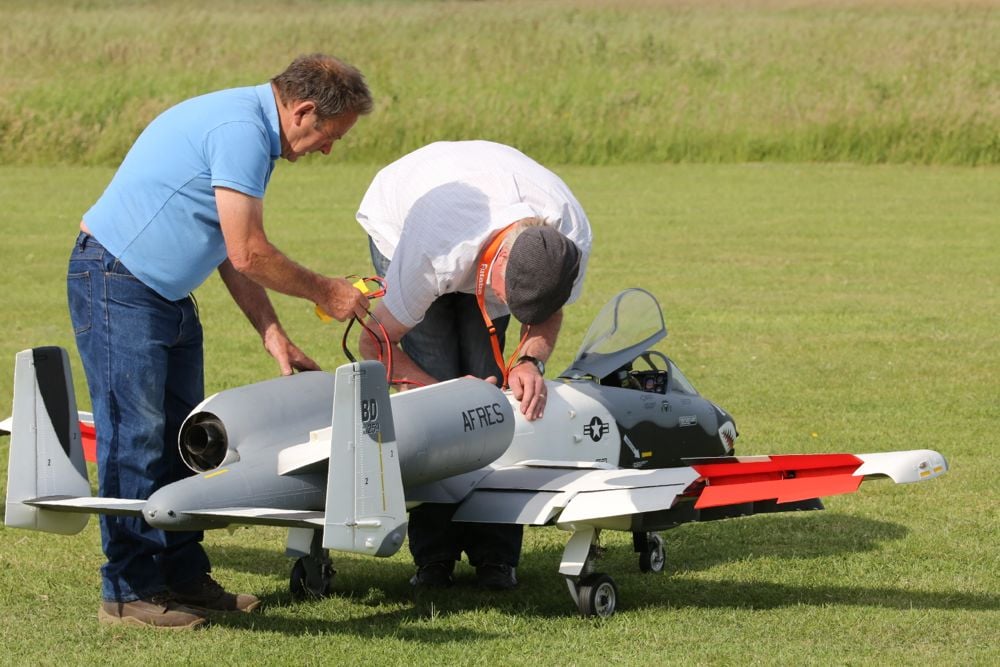 A10 Warthog RC plane on ground