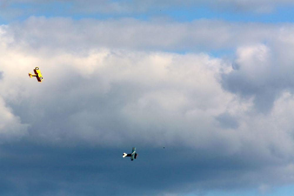 Fokker D7 and Sopwith Pup RC planes