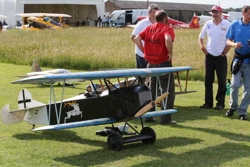 Fokker D7 RC plane on ground